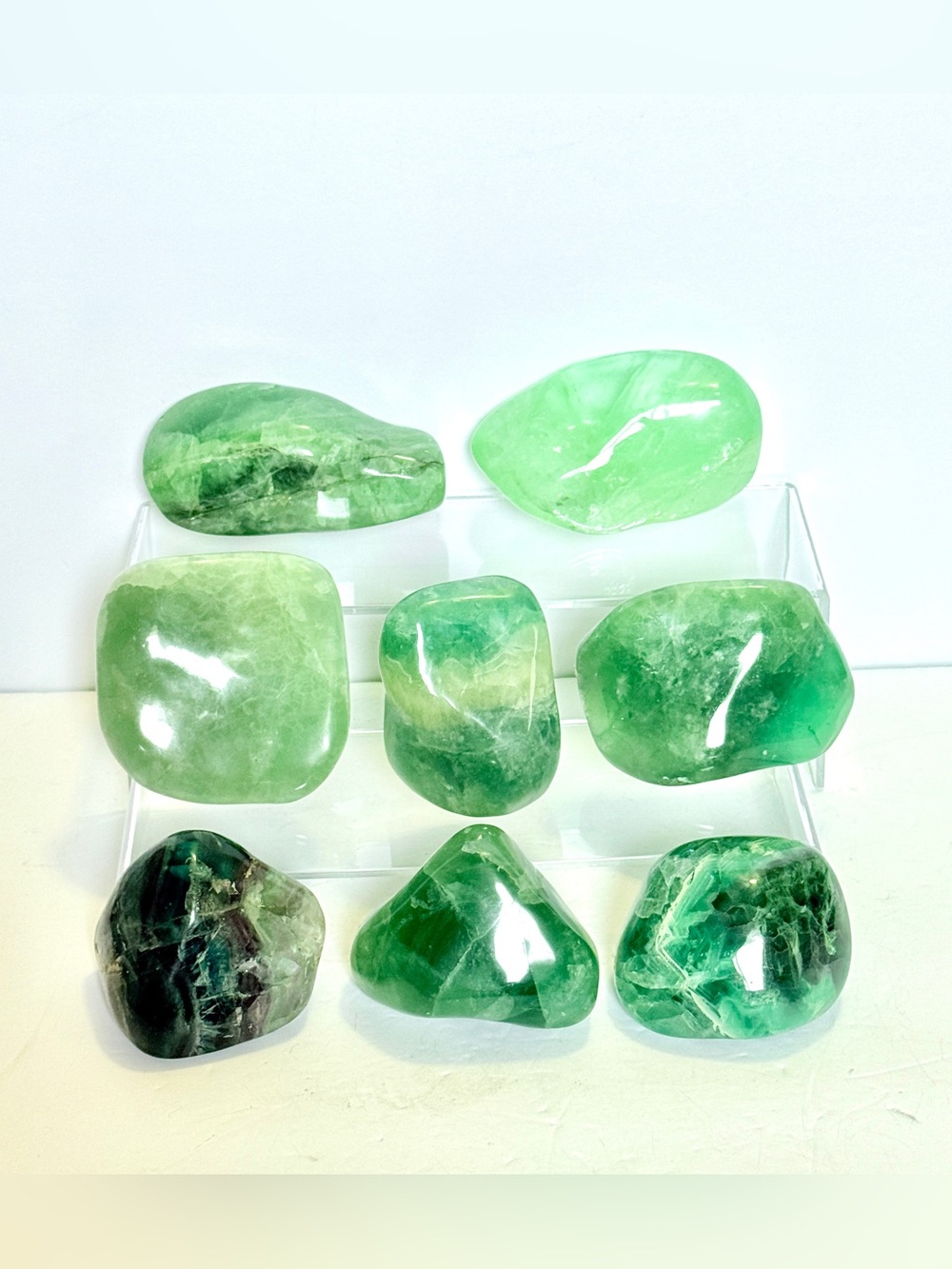 Choice Stunning Fluorite Freeforms 1.5–1.75 lb Polished Crystal Specimens